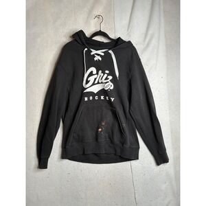Sport-Tek Montana Grizzlies Griz Hockey Lace Up Hoodie Black Large ST271 Mens